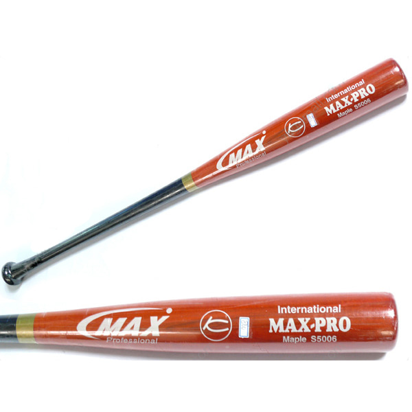 MAX 맥스 5000 나무배트 / 메이플 검+오렌지/ 단풍나무 야구배트 야구매니아